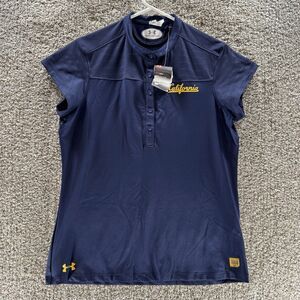 California Golden Bears Shirt Womens Medium Blue Under Armour Heat Gear New